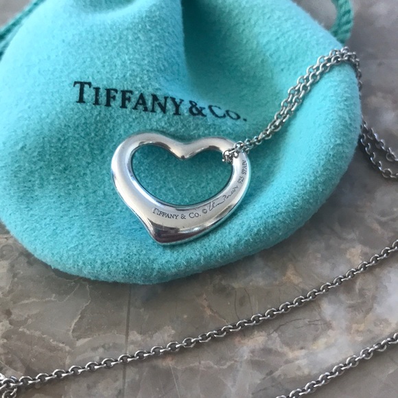 Tiffany & Co. Jewelry - Tiffany Elsa Peretti 22mm Open Heart Necklace